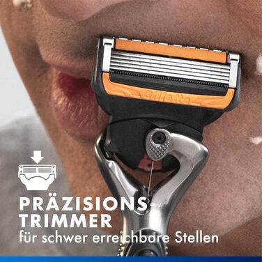 Електрична бритва для чоловіків Gillette Fusion5 ProGlide Power, металевий корпус, чорна