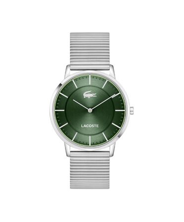 Годинник чоловічий Lacoste Crocorigin Quartz (світло-зелений) на браслеті (сталь/шкіра)