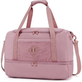 Спортивна сумка WANDF для ручної поклажі в літак (45x36x20 см) з відділенням для взуття та мокрих речей, рожева