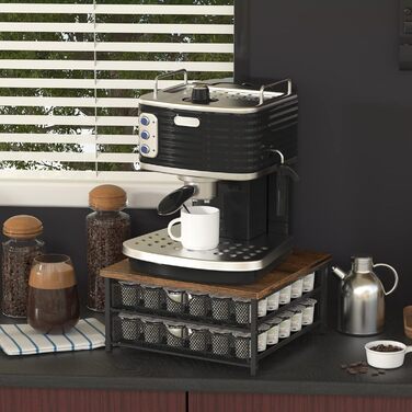 Органайзер для кавових капсул та падів на стійку, тримач для K-Cup, 72 капсули, чорний