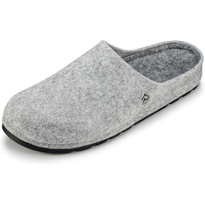 Фетрові тапочки ESTRO для чоловіків - теплі зимові тапочки з гумовою підошвою (45 EU, сірий)