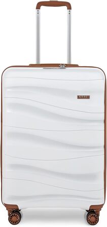 Чемодан-валіза KONO 55см: легкий, з TSA замком та 4 колесами (чорний)