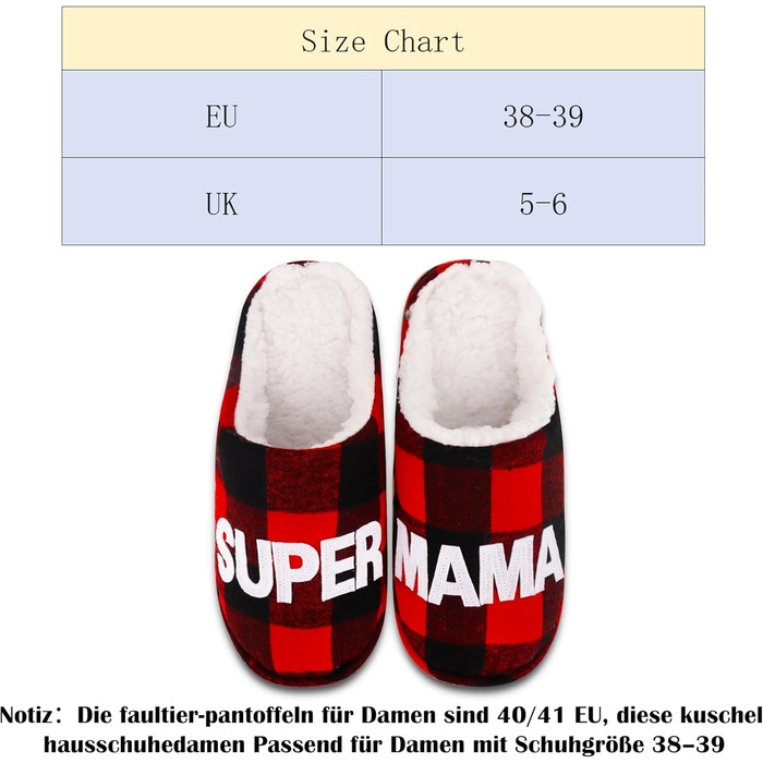 Тапочки жіночі зимові подарунок для жінок, теплі, м'які, з плюшу, антиковзкі, кумедні (40/41 EU, багато кольорів, Найкраща Мама)