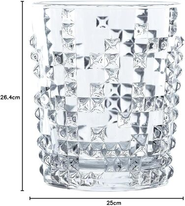 Набір віскі Nachtmann 4 шт., склянки віскі, кришталеве скло, 348 мл, Punk, декалітр + 2 склянки