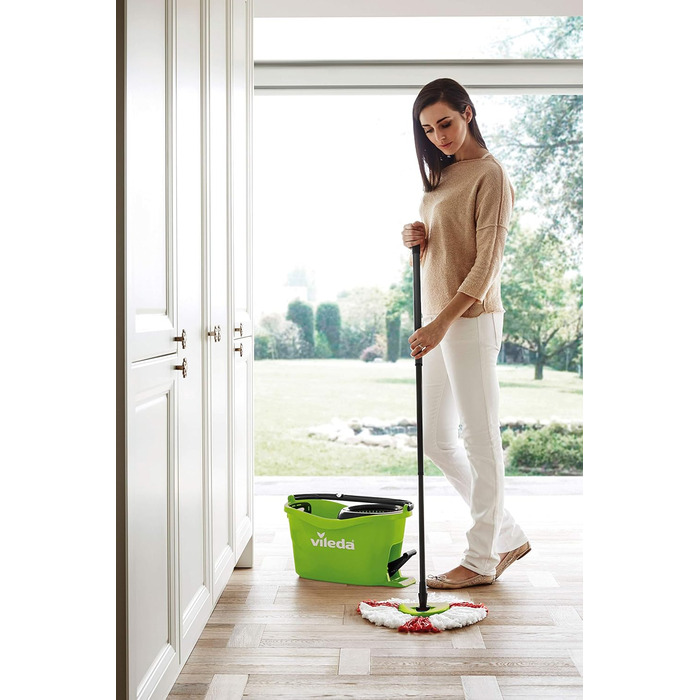 Набір для миття підлоги Vileda Turbo EasyWring & Clean з відром та мопом, зелений