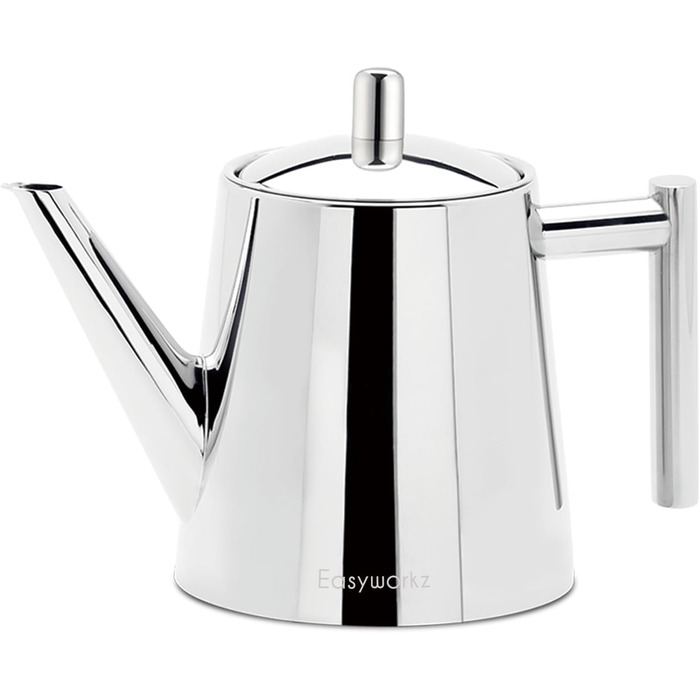 Easyworkz Teapot with Infuser, Stainless Steel, Tea Maker for All Fruits, Herbs, and Infusion Tea (1000ml)