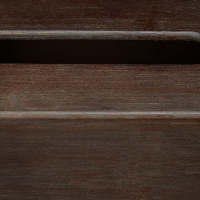 Relaxdays Bamboo Towel Box Dark Brown