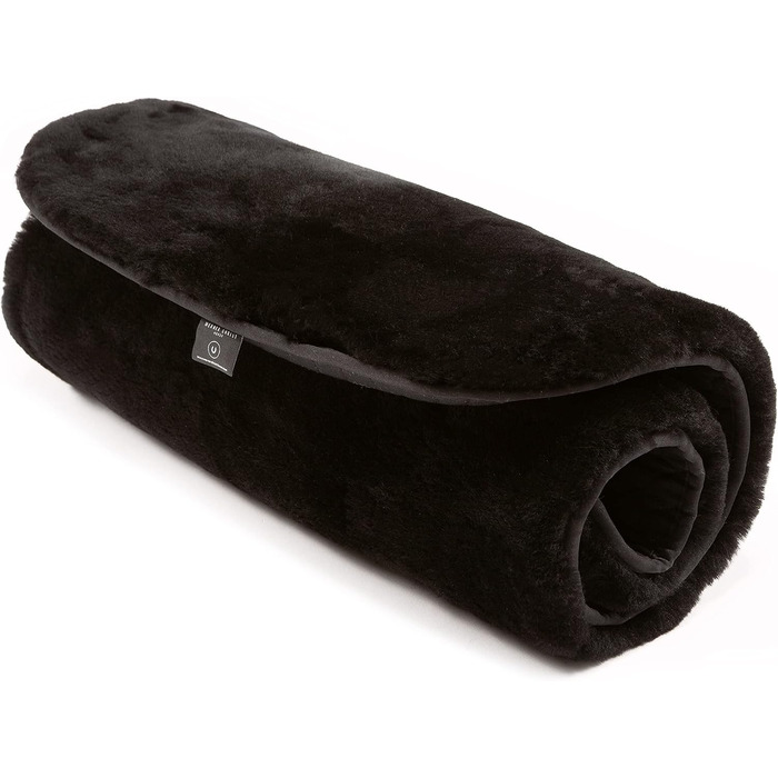 Килимок для собак Werner Christ з натуральної овечої вовни, 50 x 80 см, чорний