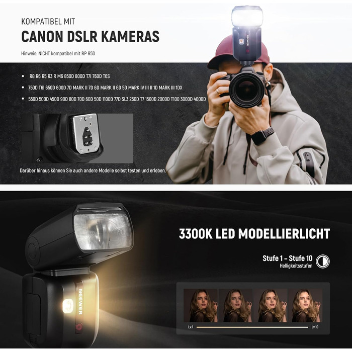 NEEWER TT560 Speedlite: спалаху для Canon, Sony, Nikon, Panasonic, Olympus, Pentax та інших DSLR камер