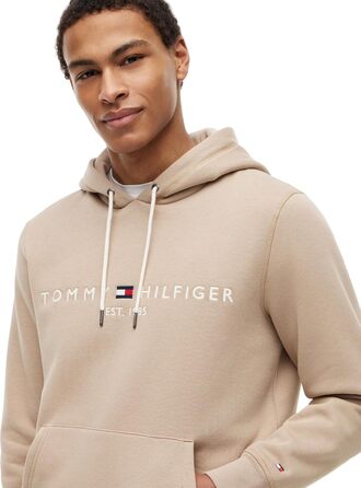 Чоловічий худі Tommy Hilfiger з капюшоном та логотипом, колір Beige Batique Khaki, розмір L