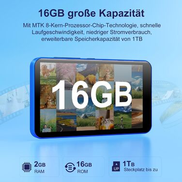 MP3 плеєр 16GB з Bluetooth та Wi-Fi, Android MP4 плеєр 4