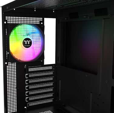 Thermaltake View 270 Plus WS TG ARGB: Корпус ПК Midi-Tower з темперованим склом, деревом, 3 вентилятори ARGB, USB-C, підтримка радіатора 360мм, чорний