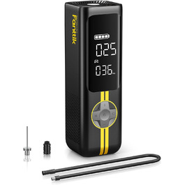 Електричний портативний компресор Fanttik X8 APEX 11,1В 10,3BAR/150PSI, LED-дисплей, для авто, електровелосипеда, мотоцикла, м'ячів, жовтий