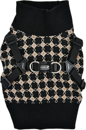 Шлейка для собак Puppia Brustgeschirr Serval Harness J, чорний, X-Large - регульована та комфортна