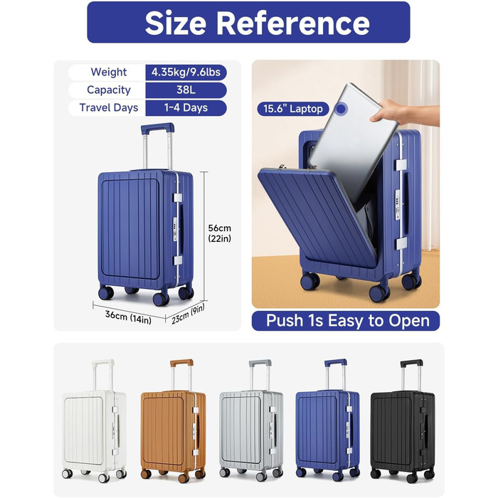 Чемодан ручної об'єм Sea Choice з відділенням для ноутбука 15.6