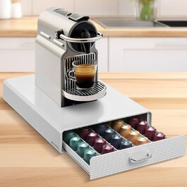 Тримач для капсул Nespresso Navaris - зберігання на 50 капсул - білий