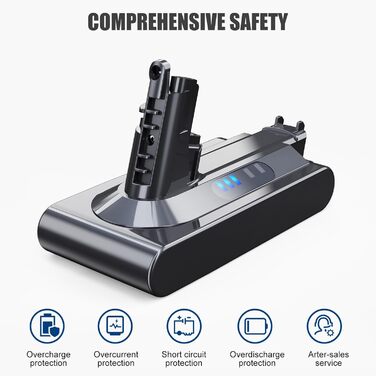 Запасний акумулятор 6000mAh для пилососів Dyson DC62, DC58, DC59, DC61, DC72, DC74, SV03, SV05, SV06, SV07, SV09 (2 фільтри + 1 щітка)