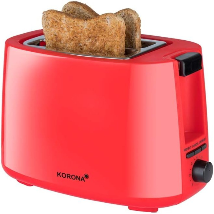 Тостер Korona 21133 зелений - 2 відділення, 750 Вт, з підставою для бургерів, розморожування та підігріву