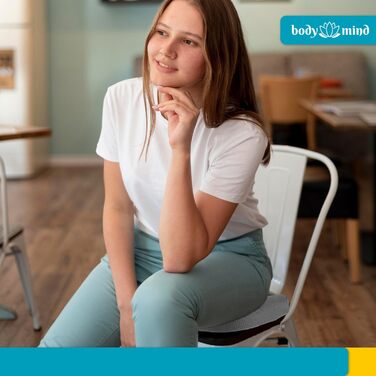 Подушка ортопедична клиноподібна для сидіння Body & Mind H2 (60-80 кг) – для офісного крісла, авто, зменшення болю в спині та куприку