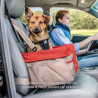 Kurgo Heather - підвищення для собак в автокрісло, сірого/блакитного кольору, до 9 кг, проста установка