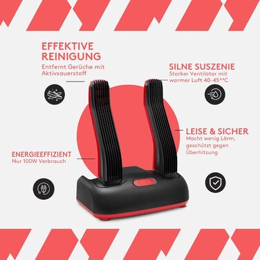 Сушарка для взуття з дезодорантом 2 в 1, 110W - для футбольного, спортивного взуття та іншого | Активний кисень, антибактеріальний ефект