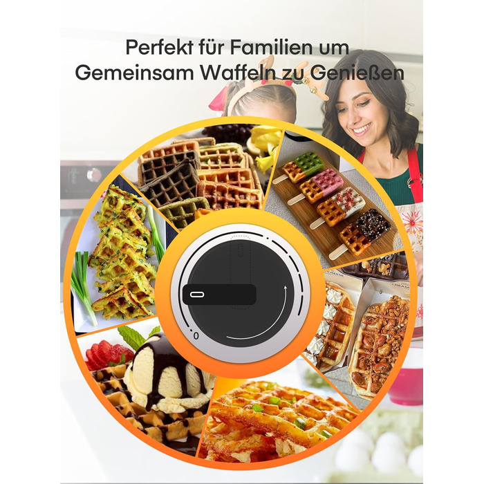 Електричний вафельниця FOHERE 2 шт. | 1200 Вт | Вафельниця, гриль для сендвічів, тостер | Антипригарне покриття