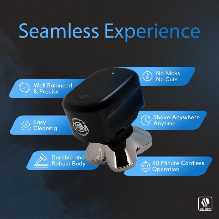 Skull Shaver Palm MX5: Електричний гоління голови та обличчя, гладке гоління
