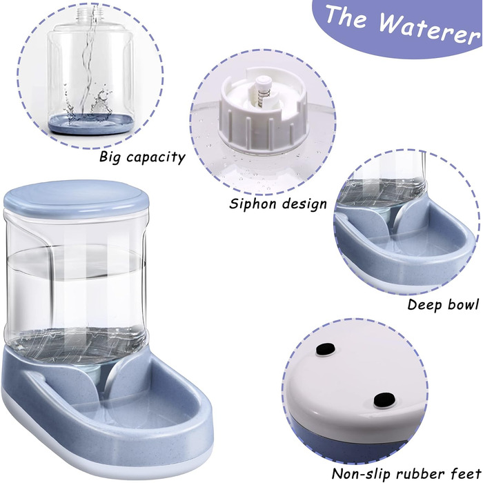 Automatic Pet Feeder and Water Dispenser - 3.8L Dual Bowl - for Dogs & Cats - Large Capacity