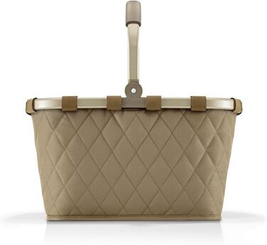 Кошик для покупок reisenthel carrybag frame Rhombus Olive, міцний, водовідштовхувальний, з внутрішньою кишенею, елегантний дизайн