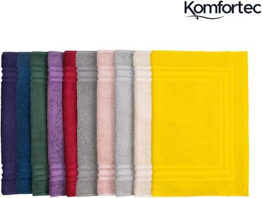 Комплект рушників для ванної кімнати Komfortec, 2 шт. - рушники для душу, килимки для ванни, бавовна 100%, 600 г/м², швидковисихаючі, бежевий (50x70 см)
