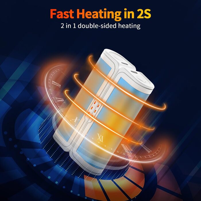 Електричні грілки для рук 2 шт. - багаторазові, USB, з 3 режимами нагріву, для дітей та жінок (блакитні)