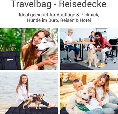 Сумка для подорожей з собакою Doctor Bark, зручна ковдра, підходить для алергіків, прання при 95°C, розмір X-Large, чорний колір