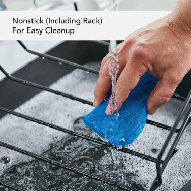 Пательня-гриль KitchenAid з виливом, 29 см, антипригарна, чорна - ідеальна для смаження м'яса та овочів