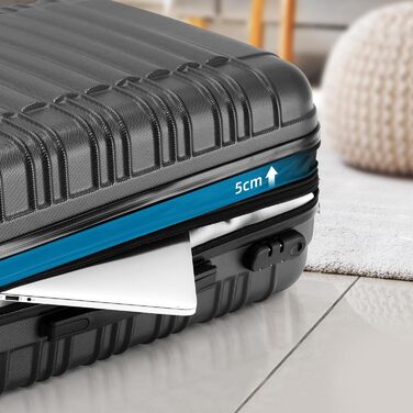 Набір валіз Beibye Zwillingsrollen - 3 шт. (M, L, XL), чорний, жорсткий корпус