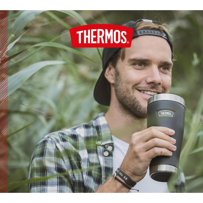 Термос ICON MUG 0,47л, темно-сірий/графітовий матовий, сталевий термокружка, 470мл, ізотермічний термос, 7 год гаряче / 22 год холодне, для кави з собою, миється в посудомийній машині, абсолютно герметичний, без BPA, 0,47л, темно-сірий/графітовий матовий