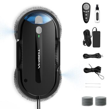 Робот для миття вікон Tosima X1 з подвійними форсунками та ультразвуковим розпиленням води, 85 мл, автоматичний