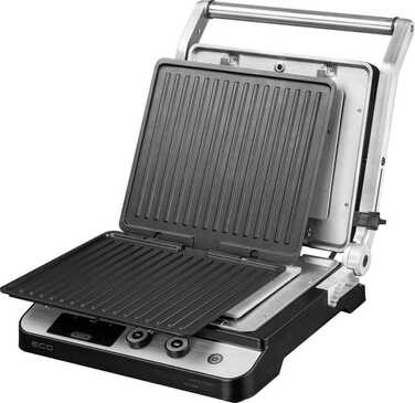 Електричний контактний гриль ECG KG 1000 Gourmet, сріблястий, 2000 Вт
