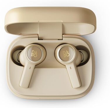 Bang & Olufsen Beoplay EX: Бездротові Bluetooth навушники з шумозаглушенням, чорного кольору (золотисті акценти), до 28 годин роботи, водонепроникні для спорту та повсякденного використання з зарядним кейсом