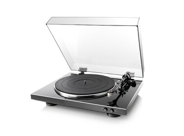 Програвач вінілу Denon DP-300F Premium (чорний) з автоматичним керуванням та вбудованим фонокоректором