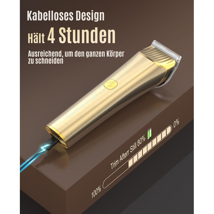 Машина для стрижки коней Oneisall бездротова, потужна, 7000 обертів, для густого та сплутаного волосся, чорна