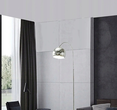 Підлогова лампа Krislamp Aura E27 40 Вт, срібляста