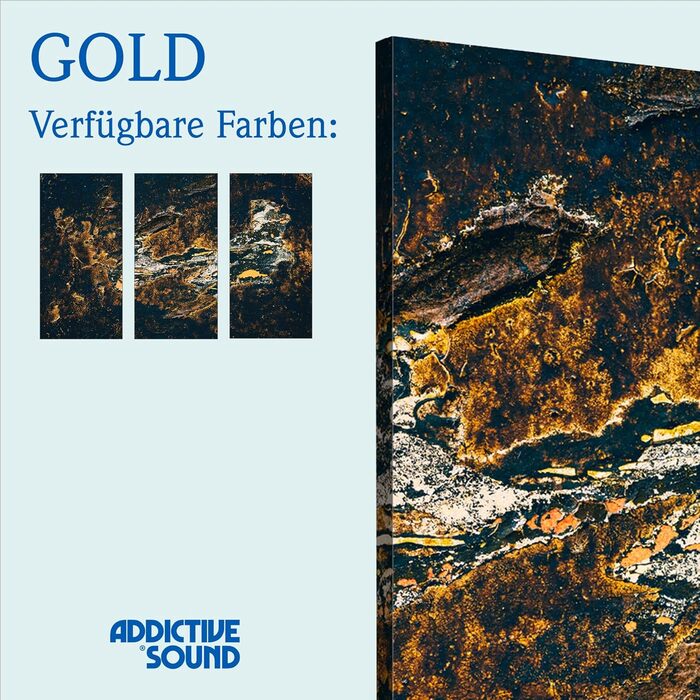 Акустична панель Addictive Sound зі графічним принтом (абсорбер шуму), 100x50x6 см, Gold_1