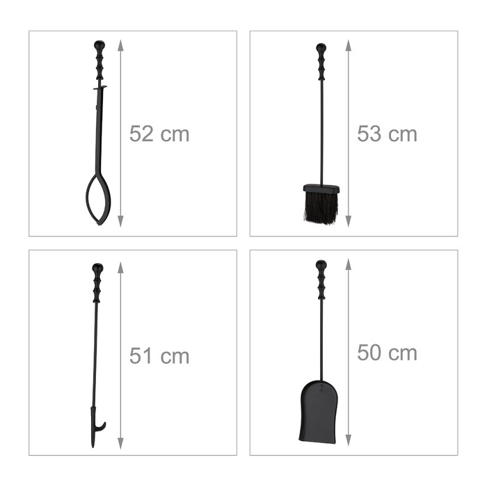 Relaxdays 5-Piece Fireplace Set