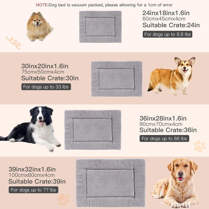 Килимок для собак Vejaoo XZ016 сірий, 60x45 см: миється, м'який, теплий