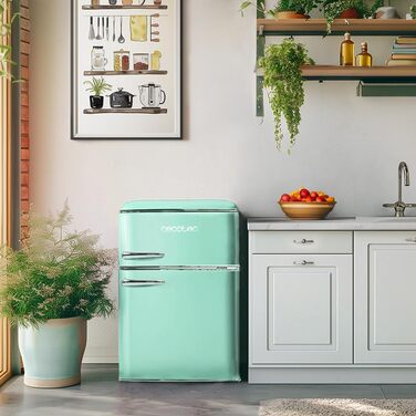 Холодильник Cecotec Bolero CoolMarket 2D Origin 86 Green - Ретро, 86л, Клас E, Зелений