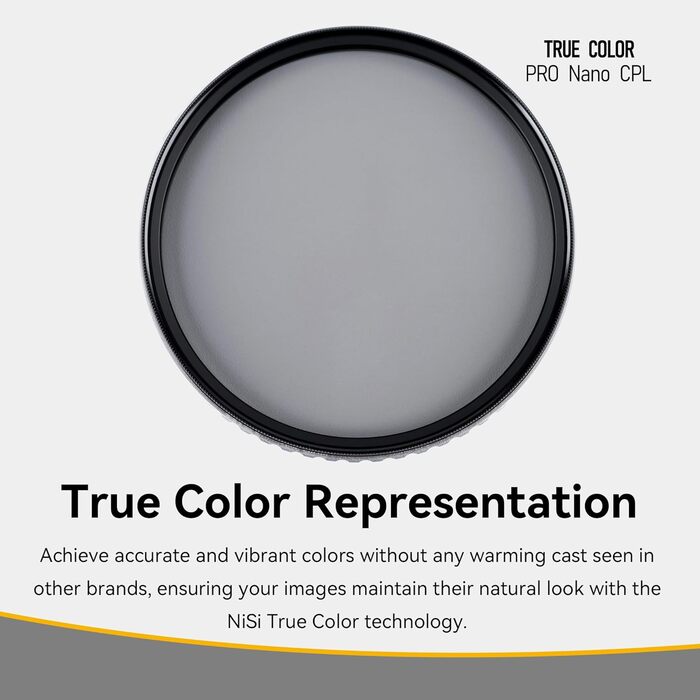 NiSi True Color CPL фільтр поляризаційний 67mm з багатошаровим нанопокриттям для об'єктивів камер