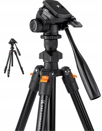 Штатив K&F Concept K234A, 162 см, чорний