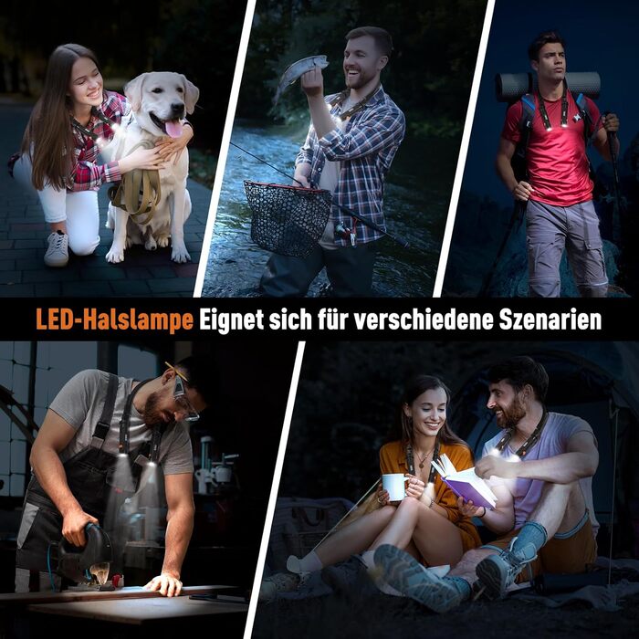 Ліхтарик на шию магнітний для читання ZOOI - подарунок для чоловіків, тата на День батька, оригінальний презент