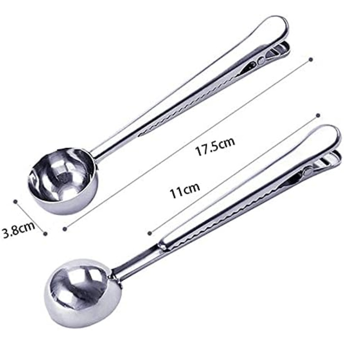 CHFYIJYHM Stackable Measuring Cups Kitchen Measuring Spoon Set Stainless Steel Teaspoon/Tablespoon Home Measuring Cups and Spoon Set (Coffee Spoon)