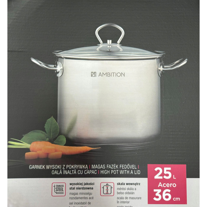 Традиційна каструля Ambition ACERO, 30 л